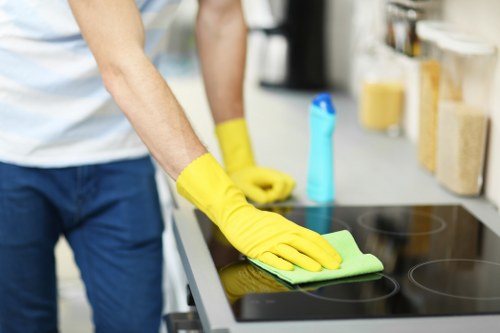 Professional deep cleaning in SW8 focusing on bathroom fixtures and limescale removal