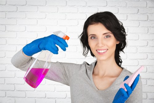 Bathroom and kitchen reset during Airbnb cleaning in SW8